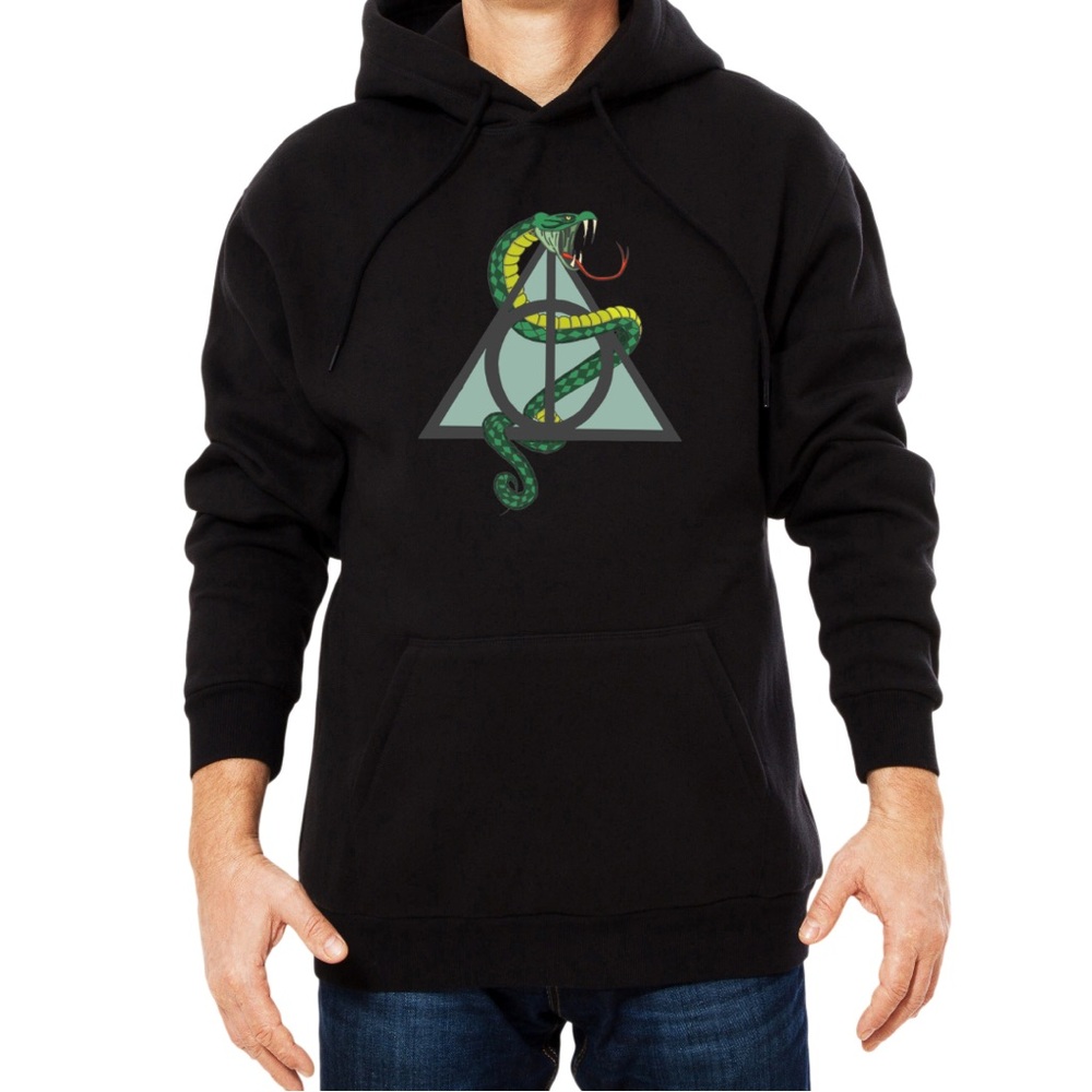 Hoodie Deathly Hallows Snake Voldemort Harry Potter Slytherin Dark Arts Witch